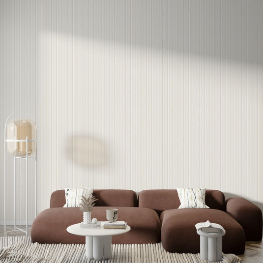 Minimalist White Vertical Ribbons