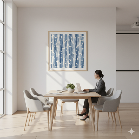 Indigo Rhythm: Modern Abstract Strokes