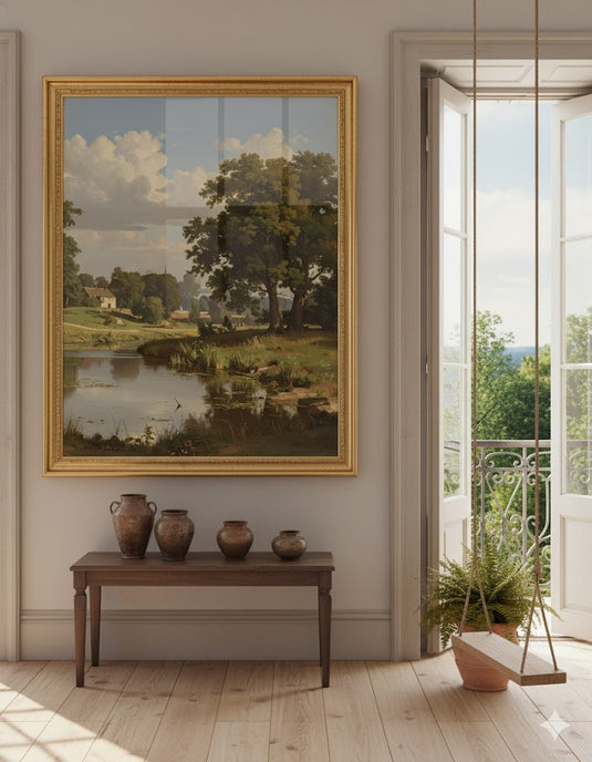 Tranquil Countryside Creek Reflection