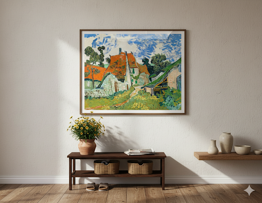 Van Gogh- Street In Auvers Su Oies 1890