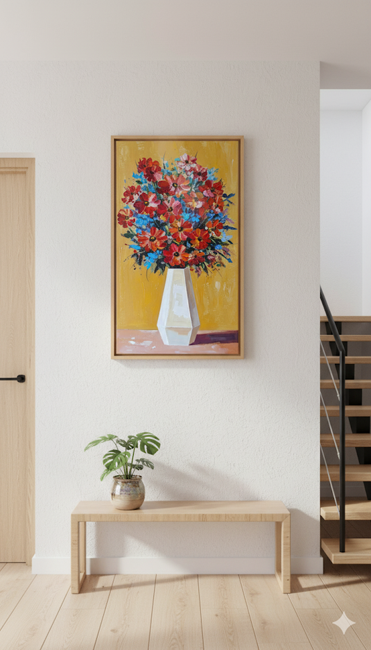 Vibrant Blooms in Modern Vase