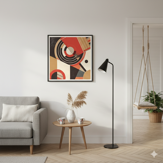 Geometric Harmony: Retro Modern Abstract