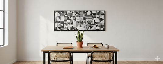 Monochromatic Harmony: Geometric Abstract