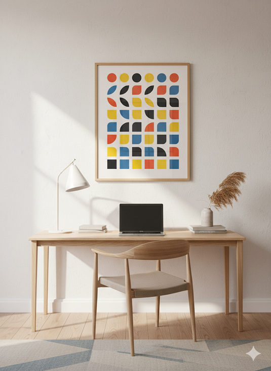 Vibrant Mid-Century Modern Geometry