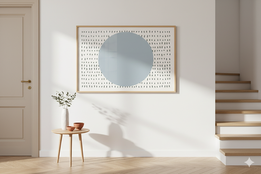 Serene Blue Dot Abstract