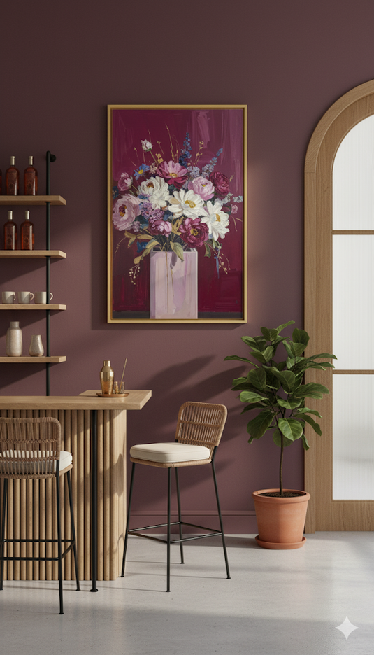 Vibrant Impasto Floral Bouquet