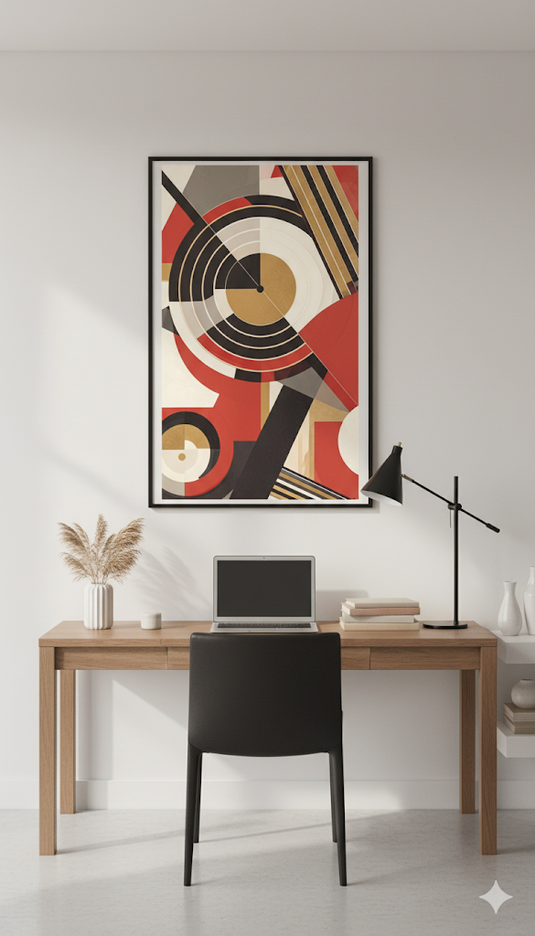 Abstract Rhythms in Red & Gold