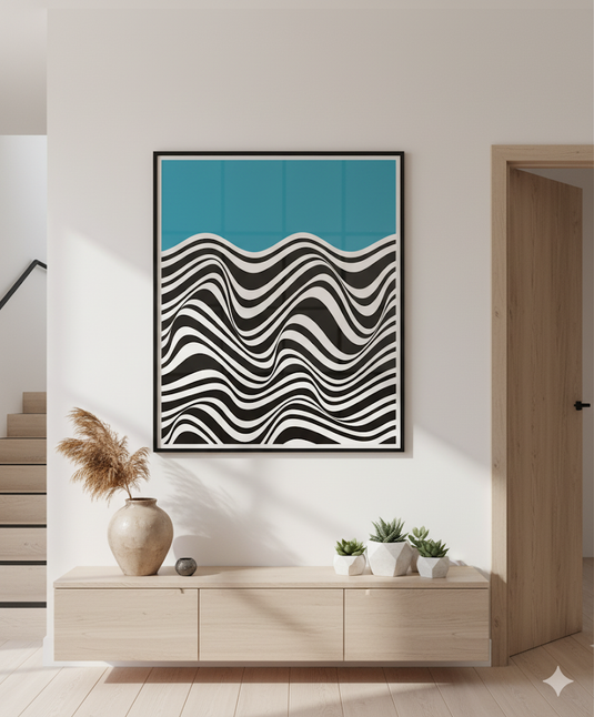 Oceanic Op Art Waves