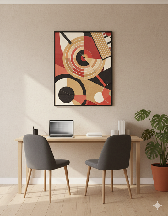 Retro Harmony Abstract Wall Art