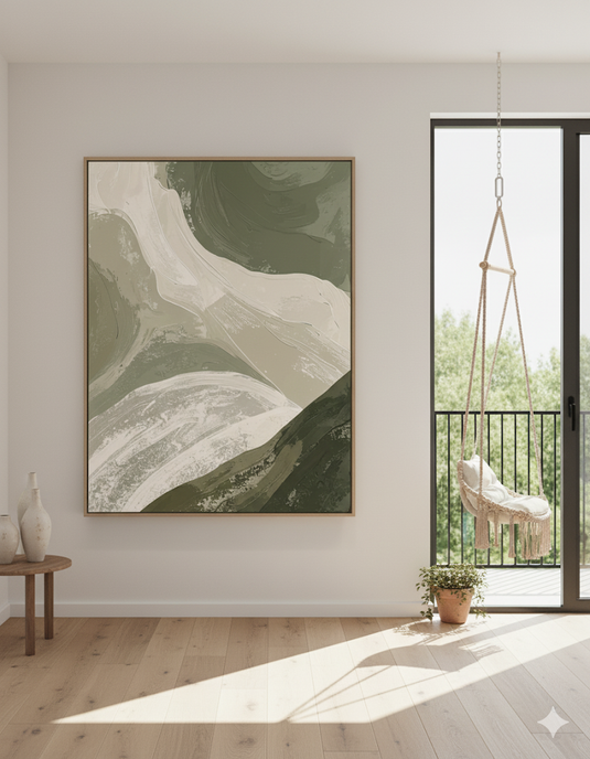 Serene Earth Tones Abstract Flow