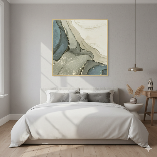 Serene Indigo & Gold Flow