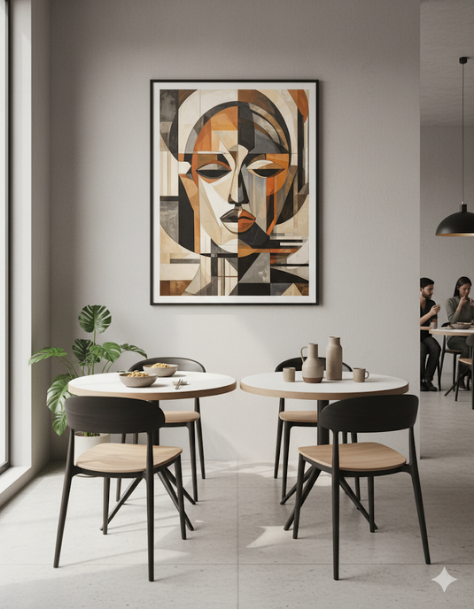 Geometric Grace: Abstract Woman Portrait