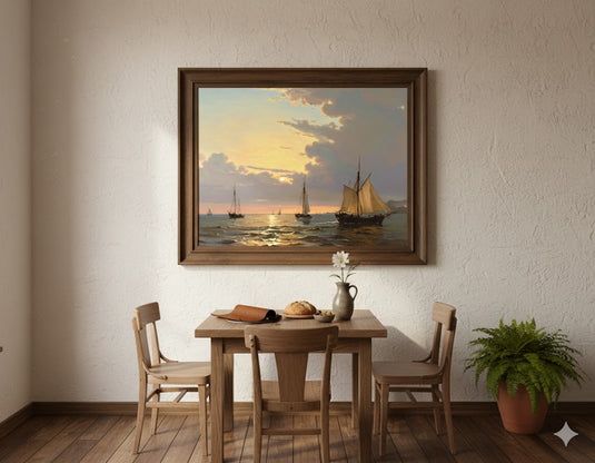 Golden Sunset Sail on Open Seas