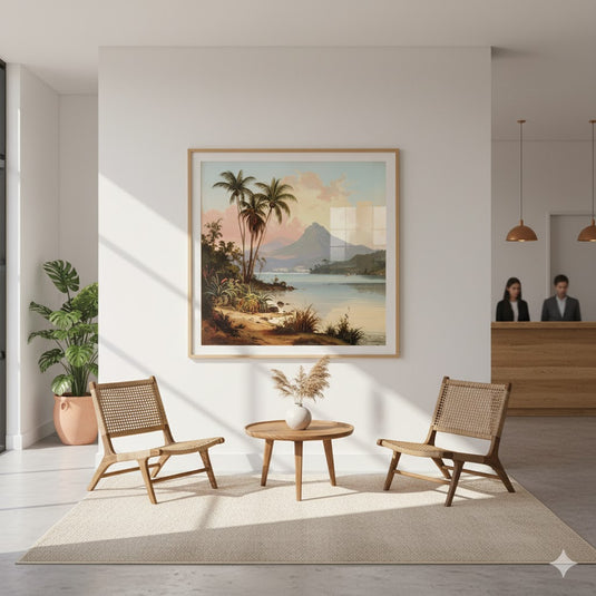 Tropical Sunset Lagoon View