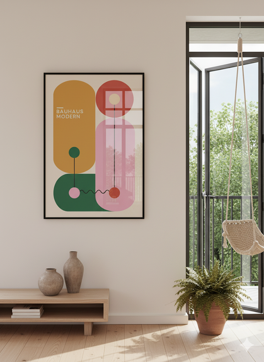 Geometric Harmony: A Bauhaus Modern Piece