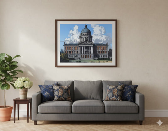 Majestic Dome Under Clouded Skies