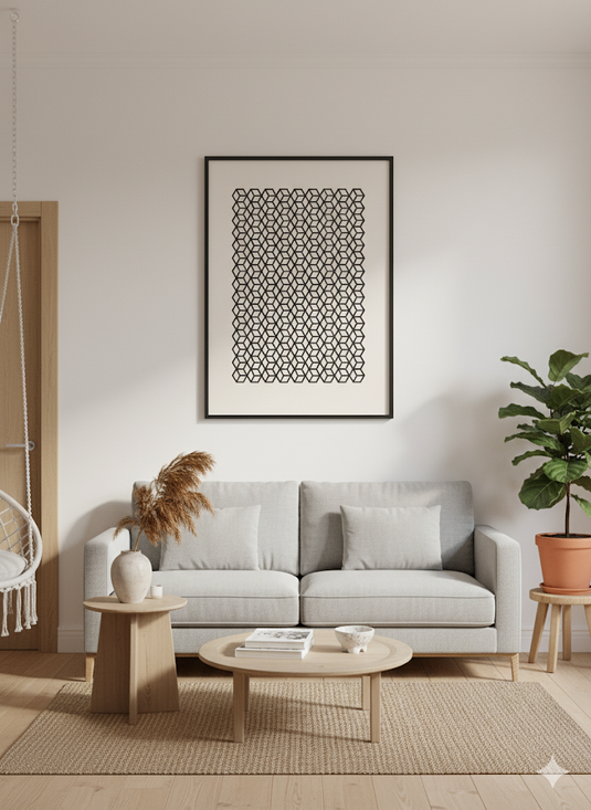 Interlocking Cubes Abstract Art