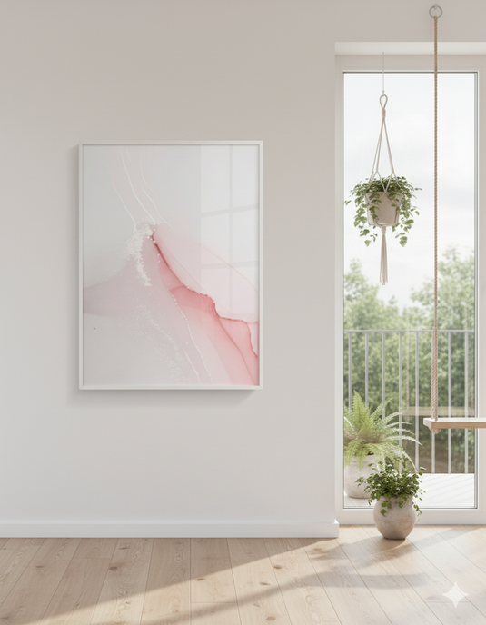 Rose Blush Abstract Flow