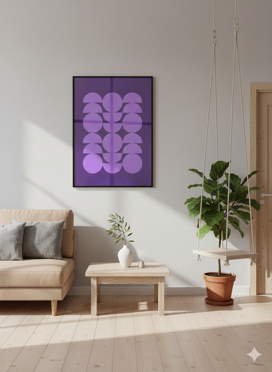 Geometric Harmony in Purple Hues