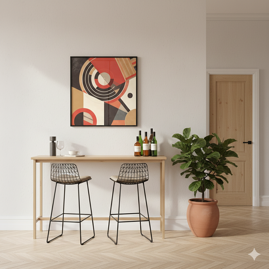 Geometric Harmony: Retro Modern Abstract