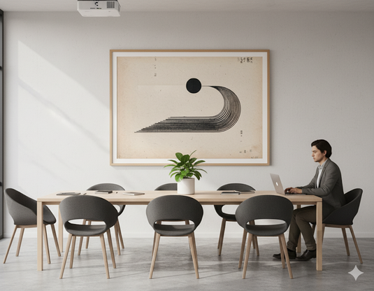 Celestial Stream: Minimalist Abstract Flow