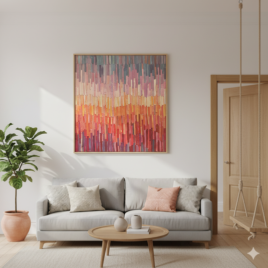 Sunset Hues Abstract Wall Art