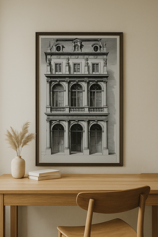 Parisian Grandeur Architectural Sketch