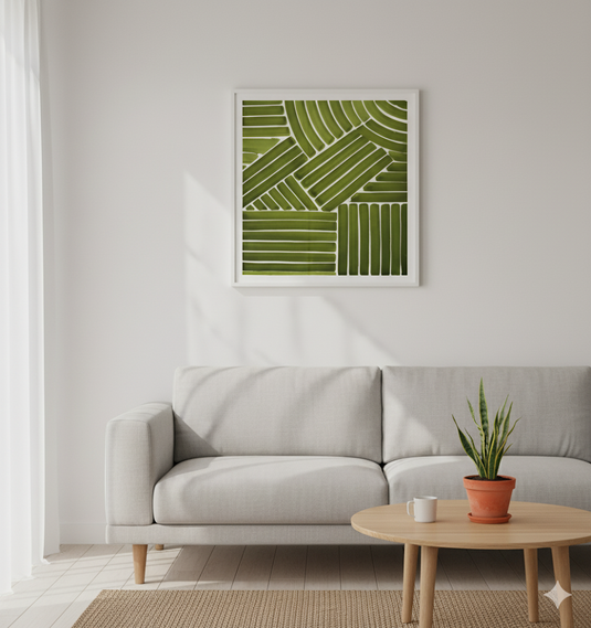 Emerald Rhythm Abstract Art Print