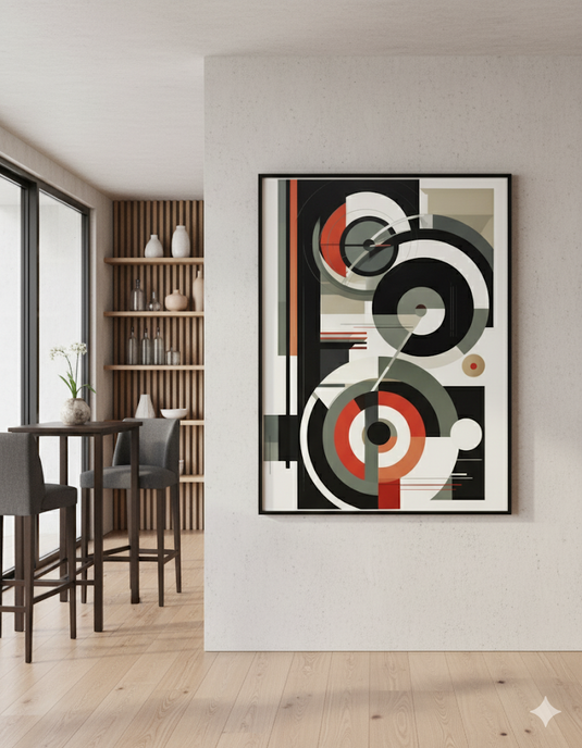 Geometric Harmony: Mid-Century Modern Abstract