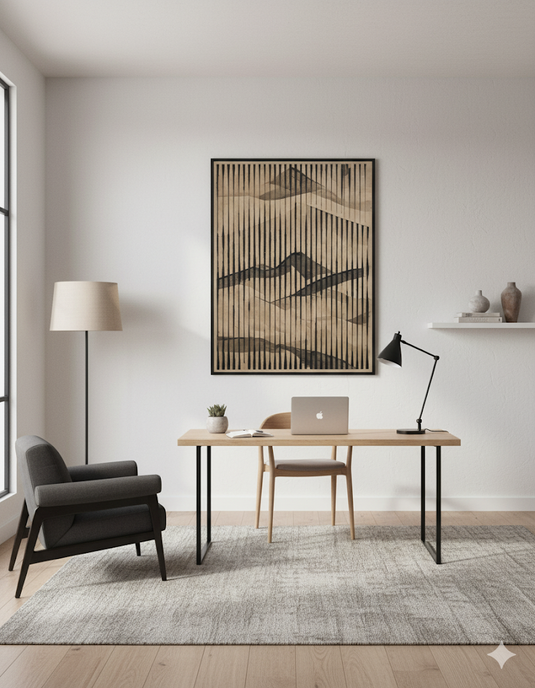 Abstract Mountain Peaks Serenity