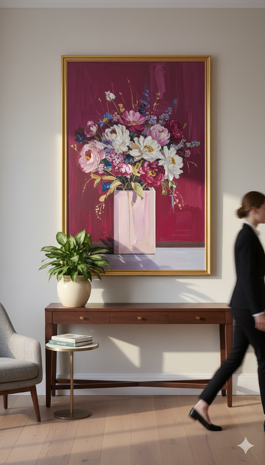 Vibrant Impasto Floral Bouquet