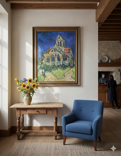 Van Gogh- The Church At Auvers, 1890