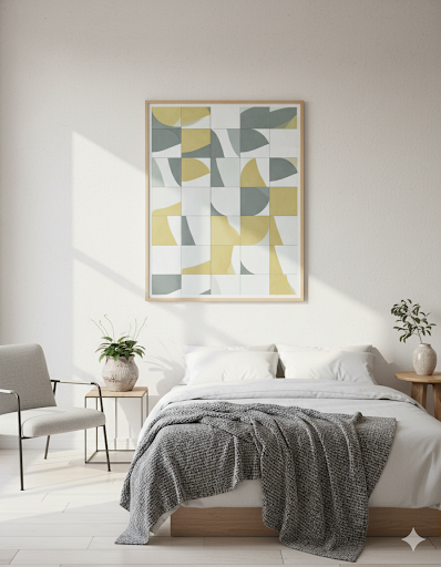 Abstract Harmony: Grey and Gold