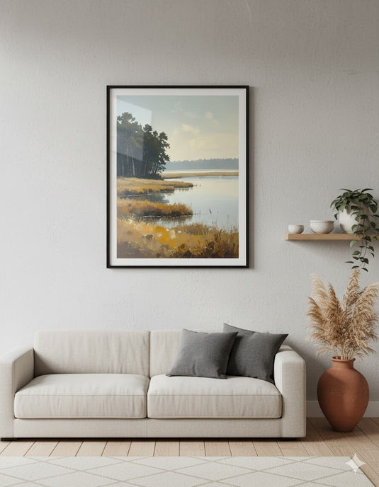 Misty Waters, Autumn Shore Solitude