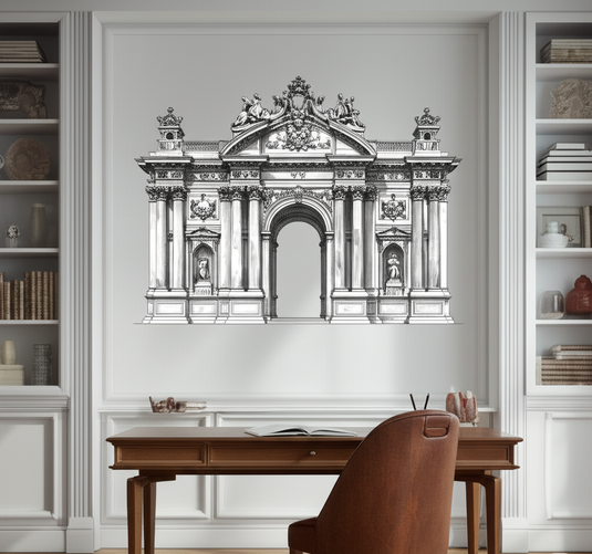 Title: Baroque Grandeur Archway Sketch