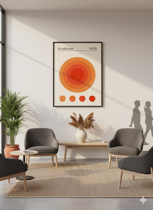 Bauhaus Sunburst - Warm Tones