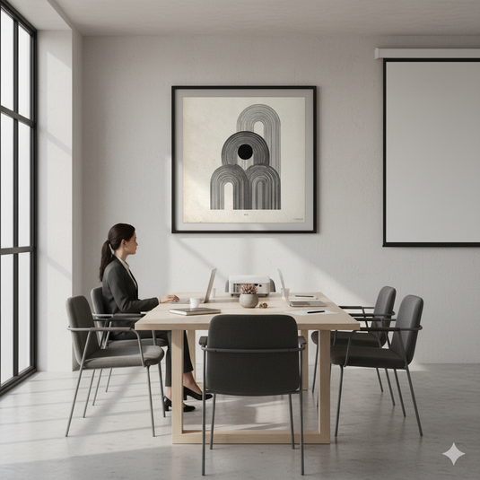 Abstract Arches: Minimalist Greyscale Harmony