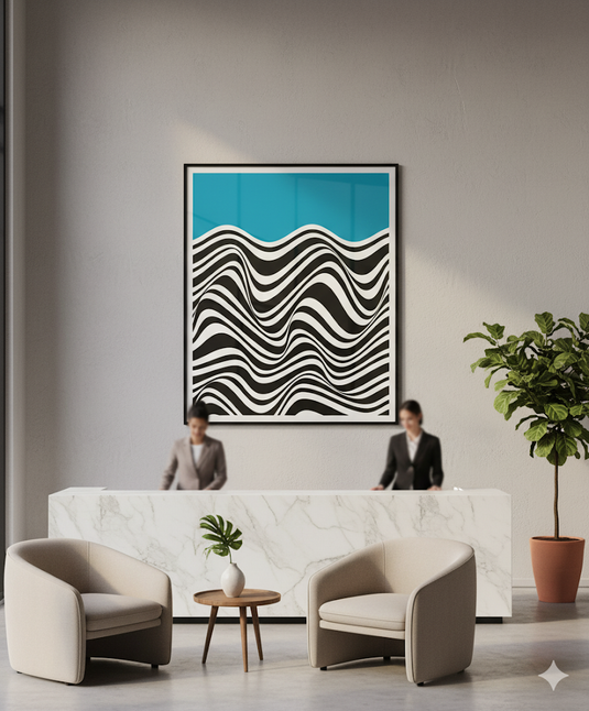 Oceanic Op Art Waves