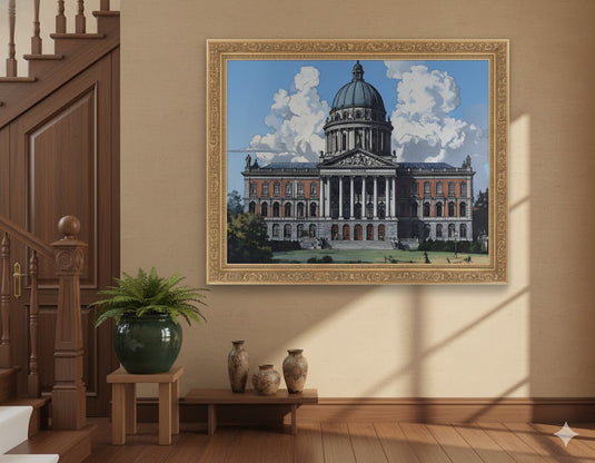 Majestic Dome Under Clouded Skies