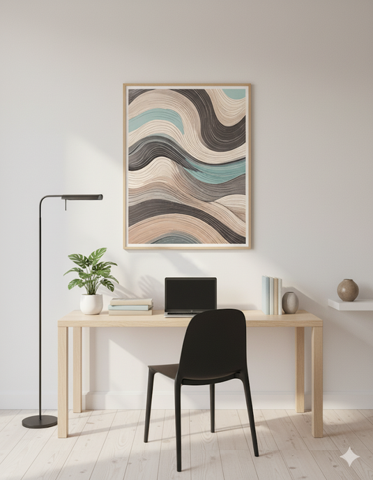 Serene Waves Abstract Wall Art
