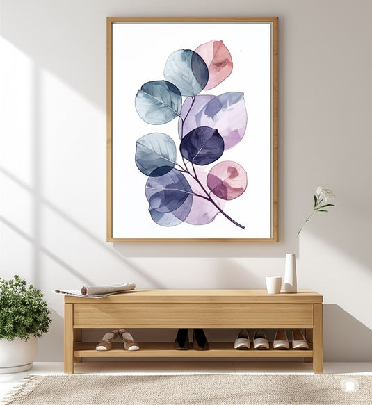 Ethereal Leaves Watercolor Canvas