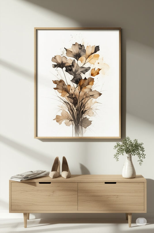 Whispering Leaves Watercolor Serenity