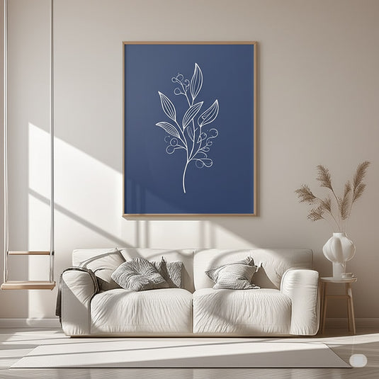 Serene Berries: Minimalist Line Art