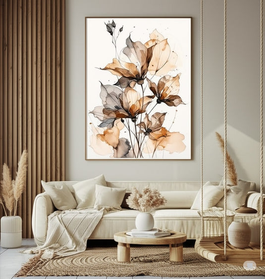 Whispering Petals in Sepia Tones