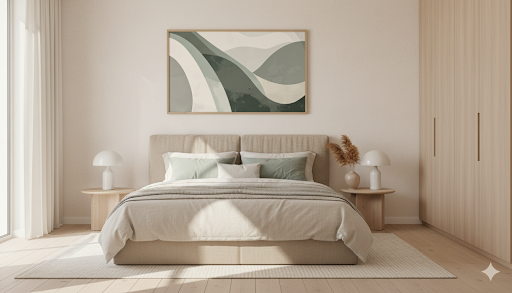 Serene Earth Tones Abstract Waves