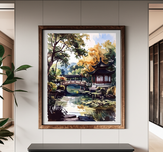 Serene Oriental Garden Oasis