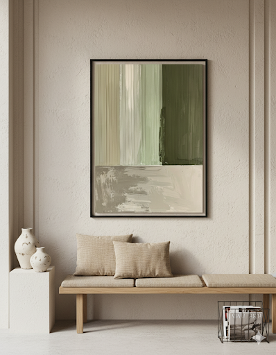 Earthen Serenity Vertical Abstract