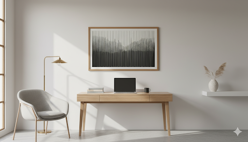 Abstract Rhythm: Black & White Serenity