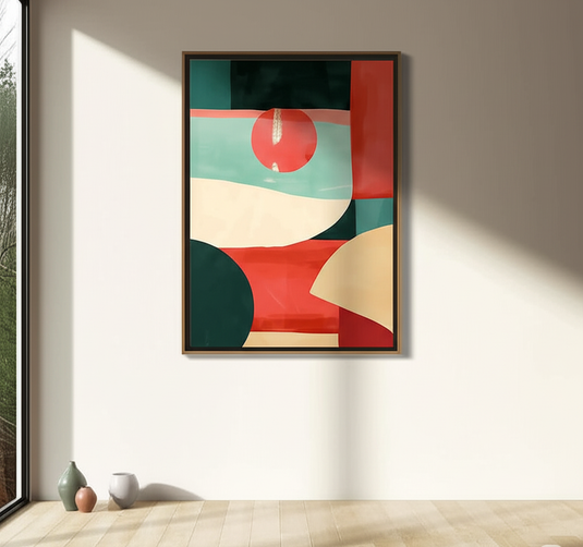 Mid-Century Modern Abstract Sunrise