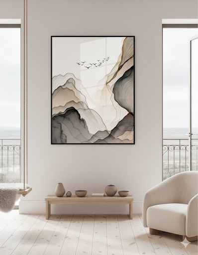 Abstract Mountain Serenity